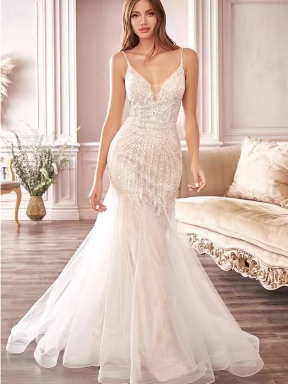 Wedding dress - Bridal Gown NWT Ladivine by Cinderella Divine Beaded Mermaid